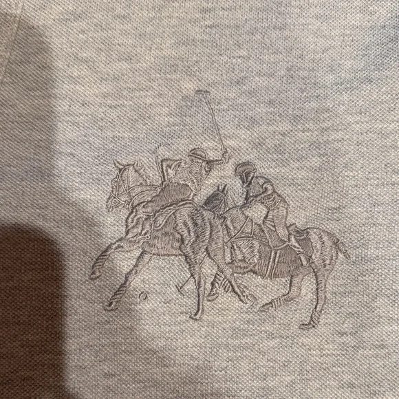 Polo by Ralph Lauren Men's Light Gray Polo Shirt - Picture 2 of 4